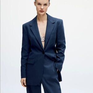 NWT Zara Limited Edition Women's Navy Pocket Blazer